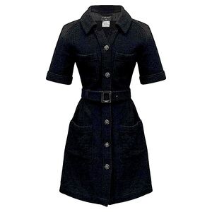 CHANEL COUTURE Vintage Black Coat Dress-FR(48) US(14-16)SEE PHOTO/READ/RARE FIND